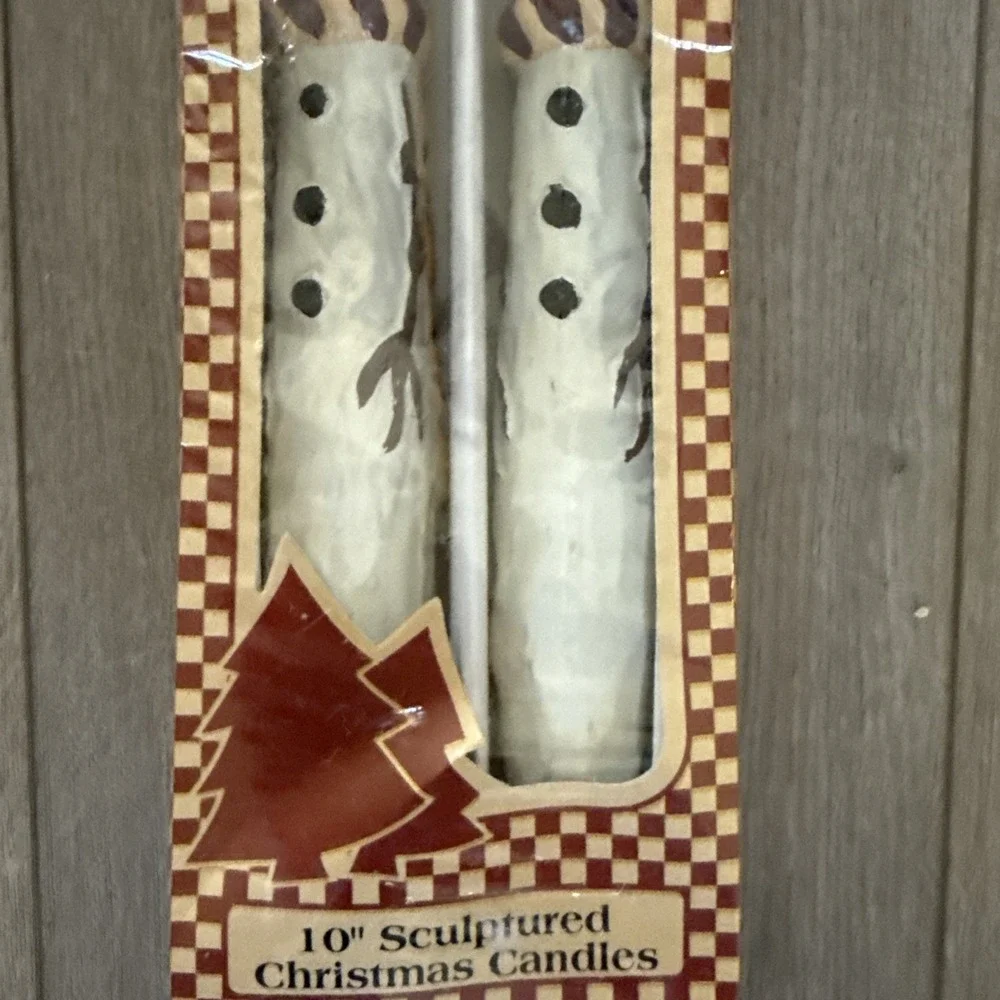 Vintage‎ SNOWMEN Christmas Sculpture CANDLES - 10
